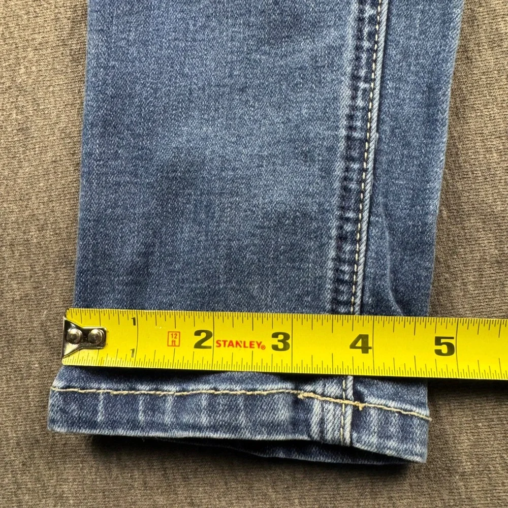 Justice Girls Super Skinny‎ Jeans Mid Rise Medium Wash Distressed Denim Size 10